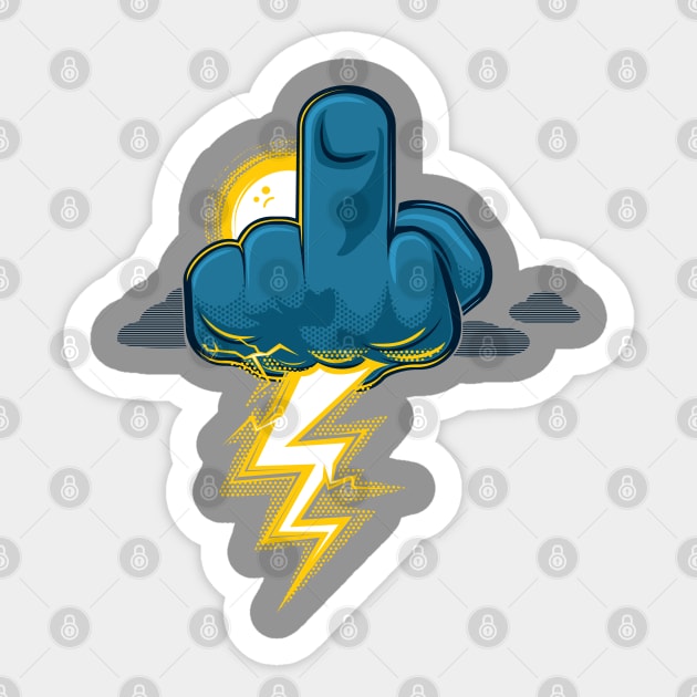 Fuck storm Sticker by raxarts